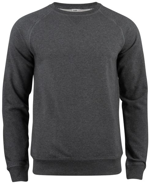 Clique Premium OC Roundneck bluza z bawełny organicznej – anthracite melange. Szare bluzy bez kaptura męskie CLIQUE, l, z bawełny. Za 232.93 zł.