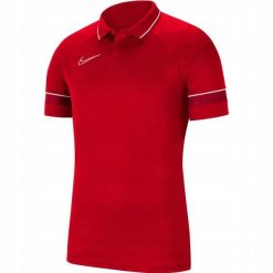Męska Koszulka Polo Academy 21. Czerwone koszulki polo męskie Nike, m, bez wzorów, z materiału, bez ramiączek. Za 111.99 zł.