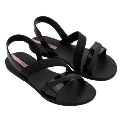 Buty sandały damskie Ipanema Vibrant. Czarne sandały damskie Ipanema, bez wzorów, bez obcasa. Za 139.00 zł.