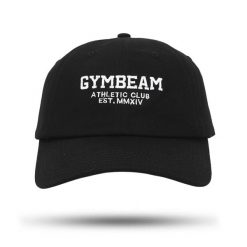 Czapka unisex fitness z daszkiem czarna Athletic Club. Czarne czapki z daszkiem damskie GYMBEAM, bez wzorów. Za 59.90 zł.