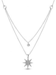 Atelier MIU Pozłacany naszyjnik z cyrkoniami - dł. 45 cm rozmiar: onesize. Szare naszyjniki damskie atelier MIU, pozłacane. Za 34.99 zł.