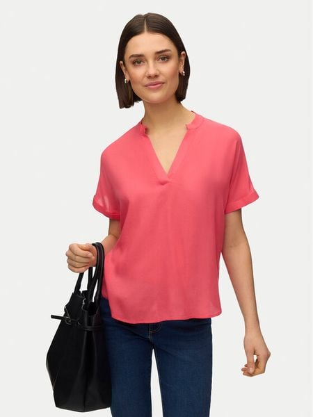 Vero Moda Bluzka Beauty 10279697 Różowy Regular Fit. Czerwone bluzki damskie Vero Moda, s, bez wzorów, z wiskozy, bez kołnierzyka, bez ramiączek. Za 83.99 zł.