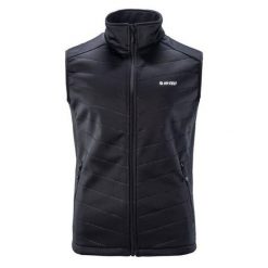 Kamizelka bezrękawnik męski softshell Hi-Tec Octavio - czarna, Rozmiar M. Czarne kamizelki męskie Hi-tec, m, bez wzorów, z materiału, bez kaptura. Za 84.99 zł.