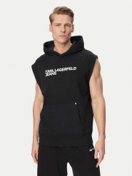 Karl Lagerfeld Jeans Bluza B2M20029 Czarny Regular Fit. Czarne bluzy bez kaptura męskie Karl Lagerfeld Jeans, m, z bawełny. Za 529.99 zł.