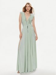 Elisabetta Franchi Sukienka wieczorowa AB-563-41E3-5754 Zielony Regular Fit. Zielone sukienki damskie Elisabetta Franchi, bez wzorów, z wiskozy, wizytowe, bez kołnierzyka, bez ramiączek. Za 1,969.00 zł.