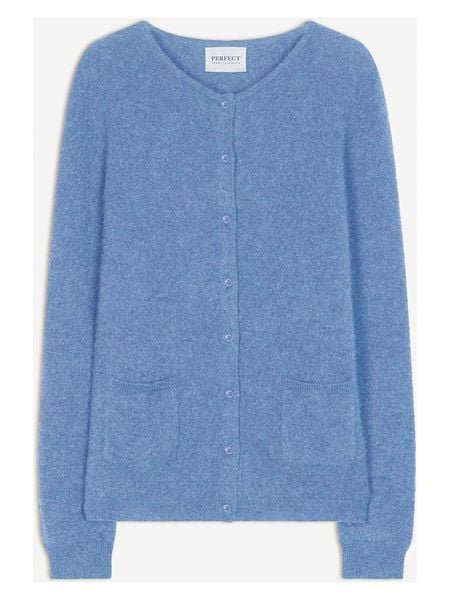 Perfect Cashmere Kaszmirowy kardigan "Amy" w kolorze błękitnym rozmiar: M. Niebieskie kardigany damskie Perfect Cashmere, m, bez wzorów, z kaszmiru. Za 353.27 zł.