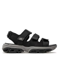 Sandały Skechers. Czarne sandały męskie Skechers, bez zapięcia. Za 199.99 zł.