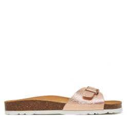 Klapki Pepe Jeans. Czerwone klapki damskie Pepe Jeans, bez wzorów, z jeansu, bez obcasa. Za 169.99 zł.