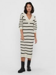 ONLY Sukienka dzianinowa 15236372 Beżowy Relaxed Fit. Brązowe sukienki damskie Only, s, bez wzorów, z dzianiny, bez kołnierzyka, bez ramiączek. Za 139.99 zł.