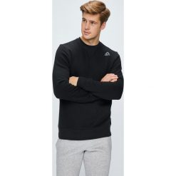 Reebok - Bluza. Czarne bluzy bez kaptura męskie Reebok, m, z bawełny. W wyprzedaży za 139.90 zł.