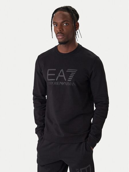 EA7 Emporio Armani Bluza 7M002278 AF22266 MC005 Czarny Regular Fit. Czarne bluzy bez kaptura męskie EA7 Emporio Armani, m, z bawełny. Za 399.99 zł.