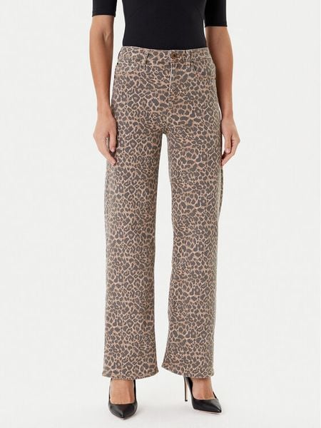 Guess Jeansy W5YA1A WHFP2 Brązowy Wide Leg. Brązowe jeansy damskie Guess. Za 379.99 zł.