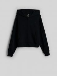 4F Bluza dresowa regular z modalem damska - czarna XL. Czarne bluzy z kapturem damskie 4f, xl, bez wzorów, z dresówki. Za 199.99 zł.