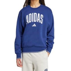 Bluza polarowa ADIDAS M COLLEGIATE SW Niebieski. Niebieskie bluzy bez kaptura męskie Adidas, m, z polaru. Za 206.00 zł.