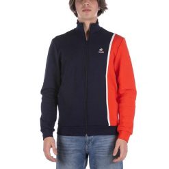 Bluza zapinana na zamek błyskawiczny Le Coq Sportif Saison 1 N°1. Białe bluzy bez kaptura męskie Le Coq Sportif, m, z bawełny. Za 425.35 zł.
