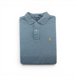 Second life - Polo Ralph Lauren koszulka męska z krótkim rękawem - Jak nowy. Niebieskie koszulki polo męskie Ralph Lauren, l, bez wzorów, bez ramiączek. Za 127.76 zł.
