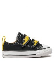 Converse Trampki Chuck Taylor All Star Electric Bolt Easy-On A08376C Czarny. Czarne trampki i tenisówki chłopięce Converse, bez wzorów, z materiału, retro, bez zapięcia. Za 139.99 zł.
