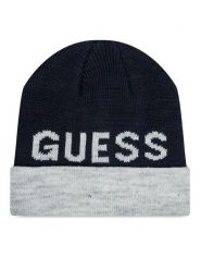 Guess Czapka I3BZ01 Z2QP0 Granatowy. Niebieskie czapki dziecięce Guess, na zimę, z aplikacjami, z materiału. Za 169.99 zł.
