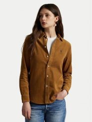 Polo Ralph Lauren Koszula 211A93203004 Brązowy jasny Regular Fit. Brązowe koszule damskie Polo Ralph Lauren, xs, bez wzorów, z bawełny, bez kołnierzyka, bez ramiączek. Za 859.99 zł.