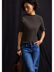 Cecil Koszulka w kolorze ciemnobrązowym rozmiar: 36. Brązowe bluzki damskie Cecil, bez wzorów, z bawełny, bez kołnierzyka, bez ramiączek. Za 61.17 zł.