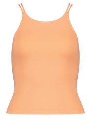 Gymshark Top sportowy "Studio" w kolorze pomarańczowym rozmiar: XXL. Pomarańczowe topy damskie Gymshark, xxl, bez wzorów, z materiału, bez ramiączek. Za 43.88 zł.