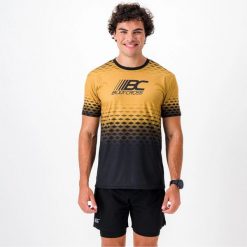 Koszulka oddychająca męska do biegania HYDRAPRO. Żółte t-shirty sportowe męskie BODYCROSS, m, z materiału, bez ramiączek, do biegania. Za 245.99 zł.