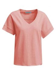 Smith & Soul Koszulka w kolorze koralowym rozmiar: L. Czerwone t-shirty damskie Smith & Soul, l, bez wzorów, z bawełny, bez kołnierzyka. Za 78.99 zł.