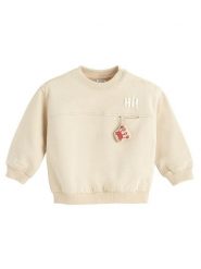 COOL CLUB Bluza w kolorze beżowym rozmiar: 92. Brązowe bluzy i bluzki niemowlęce COOL CLUB, z aplikacjami, z bawełny, bez ramiączek, bez kaptura. Za 55.95 zł.