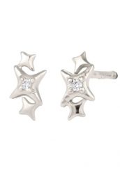 Elli Kolczyki Sztyfty Damskie Cyrkonia Szlif Gwiaździsty Biały Diament 925 Sterling Silver 1 ct. Białe kolczyki damskie Elli, z cyrkonią, srebrne, na sztyftcie. Za 133.99 zł.