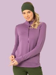 LaMunt Koszulka funkcyjna w kolorze fioletowym rozmiar: 40. Różowe bluzki sportowe damskie LaMunt, z materiału, bez kołnierzyka, bez ramiączek. Za 304.99 zł.