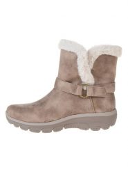 Skechers Botki "Easy Going" w kolorze szarobrązowym rozmiar: 41. Brązowe botki damskie Skechers, z materiału, bez obcasa, bez zapięcia. Za 228.38 zł.