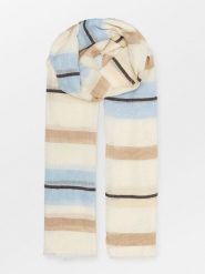 Becksöndergaard Szal "Cowea" w kolorze kremowo-beżowo-błękitnym - 180 x 90 cm rozmiar: onesize. Brązowe szaliki i kominy damskie Becksöndergaard, bez wzorów, z bawełny. Za 86.99 zł.