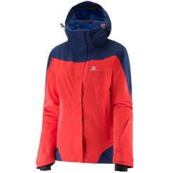 Kurtka narciarska damska Salomon Icerocket 20K. Niebieskie kurtki damskie Salomon, s, bez wzorów, z elastanu, bez kaptura, narciarskie. Za 553.00 zł.