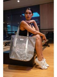 Maison héritage PARIS Shopper bag "Blues" w kolorze srebrno-szarym - 35 x 52 x 20 cm rozmiar: onesize. Szare shopper bag damskie maison héritage PARIS, bez wzorów, z materiału, na ramię, bez dodatków. Za 231.68 zł.