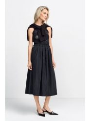 Rich&Royal Spódnica w kolorze czarnym rozmiar: 34. Czarne spódniczki damskie Rich&Royal, bez wzorów, z podwyższonym stanem, midi. Za 218.05 zł.