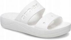 Klapki Dla Dorosłych Crocs Baya Platform. Białe klapki damskie Crocs, bez wzorów, z materiału, bez obcasa. Za 139.99 zł.