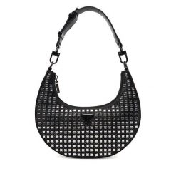 Torebka Guess. Czarne torebki klasyczne damskie Guess, z aplikacjami, bez dodatków. Za 349.99 zł.