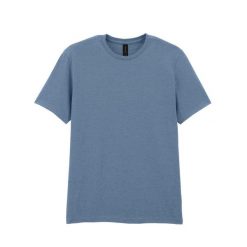Bawełniana Koszulka Unisex Dla Dorosłych W Miękkim Stylu. Niebieskie bluzki damskie Gildan, l, bez wzorów, z bawełny, sportowe, bez kołnierzyka, bez ramiączek. Za 38.99 zł.