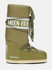 Moon Boot Kozaki zimowe "Icon" w kolorze khaki rozmiar: 39-41. Brązowe kozaki damskie Moon Boot, z materiału, bez obcasa. Za 436.14 zł.