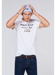 Polo Sylt Koszulka w kolorze białym rozmiar: M. Białe koszulki polo męskie Polo Sylt, m, bez wzorów, z bawełny, bez ramiączek. Za 87.81 zł.