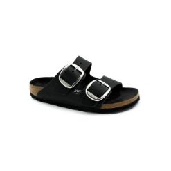 Klapki damskie Birkenstock Arizona Big Buckle. Czarne klapki damskie Birkenstock, bez wzorów, z gumy, bez obcasa. Za 906.00 zł.