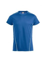Clique Ice Sport-T koszulka z poliestru, zaokrąglony tył – royal blue. Niebieskie bluzki sportowe damskie CLIQUE, m, bez kołnierzyka, bez ramiączek. Za 112.54 zł.