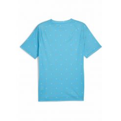 Męska koszulka przedmeczowa Olympique de Marseille PUMA Bleu Azur White Blue. Niebieskie t-shirty sportowe męskie Puma, m, bez ramiączek, do piłki nożnej. Za 289.00 zł.