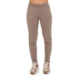 Leone 1947 Never Without Damen Winterhose mit geradem Bein und Bügelfalten. Brązowe spodnie dresowe damskie LEONE 1947 APPAREL, bez wzorów, z bawełny. W wyprzedaży za 120.78 zł.