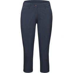 Spodenki trekkingowe damskie Mammut Runbold Capri. Niebieskie szorty damskie Mammut, bez wzorów, z elastanu, sportowe. Za 271.70 zł.
