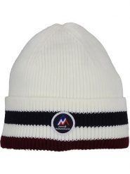 Peak Mountain Czapka "Mably" w kolorze kremowo-czarnym rozmiar: onesize. Brązowe czapki zimowe damskie Peak Mountain, prążkowane. Za 60.99 zł.