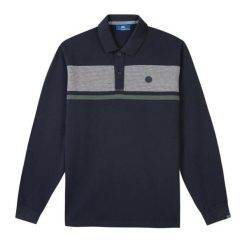 Sweter męski TBS Kabyepol. Niebieskie swetry męskie Tbs, m, bez wzorów, bez kołnierzyka. Za 339.00 zł.