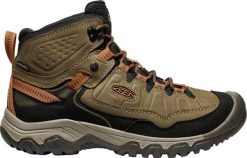 Buty trekkingowe TARGHEE IV MID WP M Keen. Brązowe buty trekkingowe męskie Keen, z materiału, bez zapięcia, trekkingowe. Za 857.80 zł.