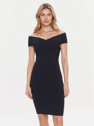 MICHAEL Michael Kors Sukienka codzienna MR4825E33D Granatowy Slim Fit. Niebieskie sukienki damskie MICHAEL Michael Kors, na co dzień, m, bez wzorów, z wiskozy, bez kołnierzyka, bez ramiączek, proste. Za 659.99 zł.