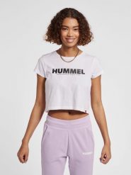 Hummel Koszulka sportowa hml Legacy Woman Cropped T-shirt. Białe bluzki sportowe damskie HUMMEL, xs, z bawełny, bez kołnierzyka, bez ramiączek. Za 27.00 zł.